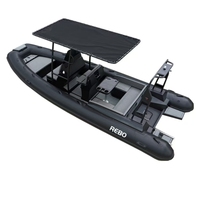 Console centrale de haute qualité 21ft RIB 640 coque en aluminium bateau gonflable RIB