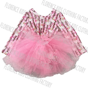 DH ODM vestido <span class=keywords><strong>de</strong></span> las ninas Navidad Rosa Santa boutique bebé niño bambú tul leotardo niñas tutú vestido - Product Image 1