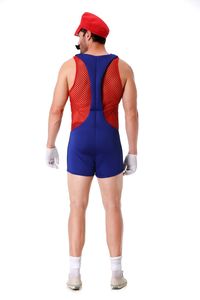 Costume d'Halloween <span class=keywords><strong>Mario</strong></span> pour <span class=keywords><strong>homme</strong></span>, taille adulte, robe en polyester, kit de cosplay avec vêtements fantaisie, marque Huayi, en stock - Product Image 3