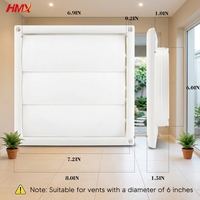 Grille d'aération de sécheuse en plastique blanc de 6 pouces avec 4 vis pour sortie de hotte d'aération murale extérieure, protège contre la pluie, la neige, le vent et les oiseaux