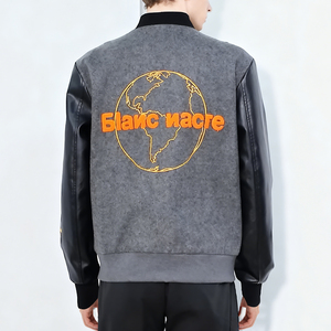 कस्टम विंटेज शीतकालीन लेटरमैन विश्वविद्यालय जैकेट पुरुष महिला ओम. बेसबॉल जैकेट चेनले कढ़ाई और पु आस्तीन. उच्च गुणवत्ता - Product Image 4