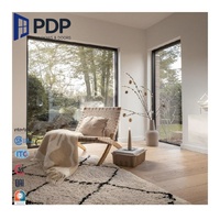 Fenêtre de patio fixe à triple vitrage PDP sur mesure, design minimaliste avec moustiquaire magnétique pour application extérieure et chambre à coucher