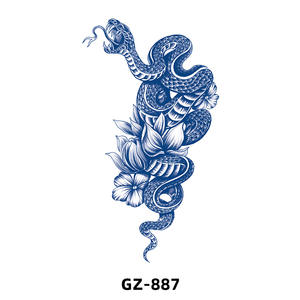 <span class=keywords><strong>Tatouage</strong></span> temporaire semi-permanent imperméable de 2 semaines avec papier, motifs sexy d'animaux et de fleurs pour le bras supérieur et le <span class=keywords><strong>poignet</strong></span> - Product Image 4