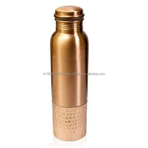 Hot Trending 100% Copper <b>Metal</b> <b>Bottle</b> Hammered Water <b>Bottle</b> Enamel Printed Travelling And Gym Drinkware Copper Water <b>Bottle</b> - Product Image 3