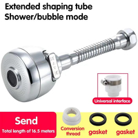 Adaptateur de robinet de pulvérisateur chromé classique universel à 360 degrés Filtre anti-éclaboussures flexible Design coulissant moderne pour salle de bain cuisine