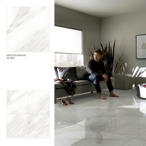 กระเบื้องพอร์ซเลนเคลือบเงาขนาด 800x800 มม. ลายหินอ่อนสีกาแฟ ยี่ห้อคารีต้า คอฟฟี่ สำหรับปูพื้น - Product Image 5