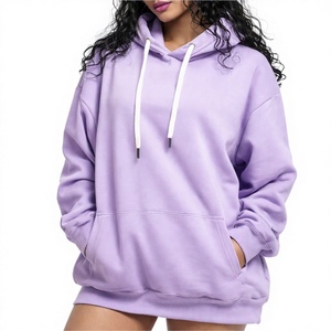 Women Oversized Hoodie Solid Color Long Sleeve <b>Fleece</b> <b>Sweatshirt</b> With Pockets Autumn Wear - Product Image 1