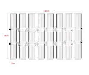 Jarrón de vidrio para tubos de ensayo, contenedor de flores hidropónicas plegable transparente, juego de tulipanes, una fila de piezas decorativas para Decoración - Product Image 5