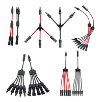 Connecteur de câble de branche solaire PV de Type Y 1500V DC 50A 1 6 voies IP68 évalué cuivre étamé panneau solaire solution d'adaptateurs parallèles