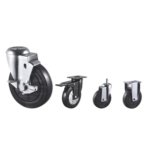 Ruedas de goma con cubierta antipolvo, ruedas de goma de 3, <span class=keywords><strong>4</strong></span> y 5 pulgadas, 100, 125, 75, - Product Image 6