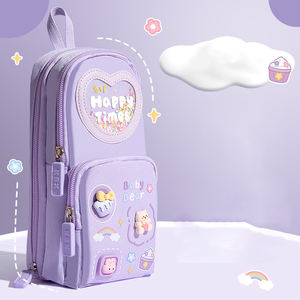 <span class=keywords><strong>Estuche</strong></span> de lápices de papelería <span class=keywords><strong>escolar</strong></span> de alta estética para niñas de secundaria, Material de Metal de lona Oxford con bolsas de lápices de gran capacidad - Product Image 6