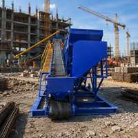 Nouvelle Conception Xingye – Centrale à Béton Intégrée 60m³/h avec Contrôle PLC, Bétonnière à Engrenages, Convoyeur à Bande pour Béton Préfabriqué, 3 Aggregats