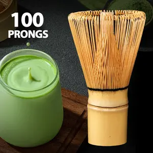 Chinaherbs 100 prongs Japanese Ceremony Bamboo Matcha Powder Whisk Green Tea Chasen Brush Tools Tea