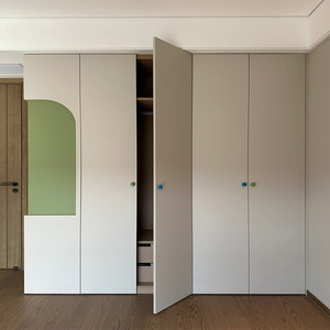 Personnalisation complète de la maison, fabrication de meubles de chambre à coucher, nouvelle conception, armoire à portes battantes en bois et en verre - Product Image 2
