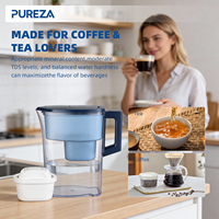 Filtre à eau alcaline manuel en plastique pour la maison avec charbon actif certifié NSF, écologique, 6 pièces