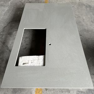 Losas de Cuarzo Artificial Gris Claro Más Vendidas para Encimeras de Cocina y Muebles de Baño - Product Image 2