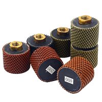 Roue de polissage diamantée en résine JDK 2" 50mm pour pierre (grain 1500 - 1 pièce, filetage USA 5/8-11)