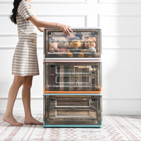 Boîtes de rangement pliables en plastique empilables 2022, cubes de rangement en tissu