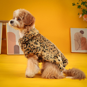 Chaleco de Piel Sintética con Estampado de Leopardo para Perros Pequeños como Toy Poodle y <span class=keywords><strong>Chihuahua</strong></span>, Ropa de Invierno Premium, Forro Interior Suave, Fácil de Poner - Product Image 2