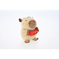 Bonito juguete de peluche de carpincho con expresión juguetona, cuerpo suave y sonido chirriante.