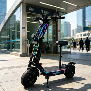 Vente en gros d'usine, trottinette électrique pliable pour adultes Geofought G14 10000W à double moteur, écran NFC, 72V 40-100AH, grande capacité, 13 pouces - Product Image 1