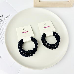Coletero Xinyue de Nailon Negro Elástico para Uso Diario, Diseño de Cuentas Redondas de Color Sólido - Product Image 2