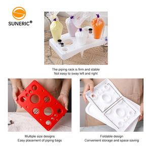 Outils de pâtisserie bricolage pliable fait maison décoration de gâteau glaçage pratique sac <span class=keywords><strong>à</strong></span> <span class=keywords><strong>douille</strong></span> <span class=keywords><strong>support</strong></span> plateau porte-sac <span class=keywords><strong>à</strong></span> pâtisserie - Product Image 4