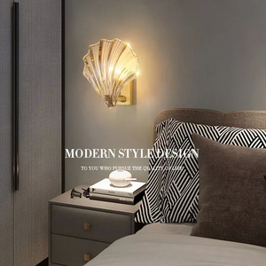 Vỏ pha lê LED mặt dây đèn tường đèn Bắc Âu chiếu sáng trong nhà phòng khách trang trí bàn ăn phòng ngủ cạnh giường ngủ cho gia đình - Product Image 6