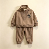 Ensemble de survêtement décontracté 2 pièces pour junior : pull demi-zip et pantalon à taille élastique – Personnalisation fournisseur