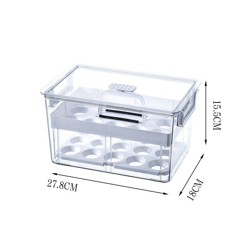 Caja de huevo de mantenimiento fresco transparente