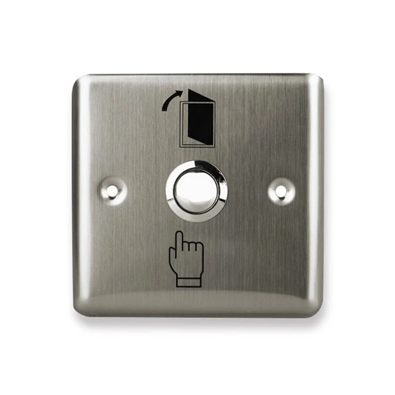 Metal Stainless Switch door exit button push to open Home Release Button with LED Light For Access Control Lock System NO/COM