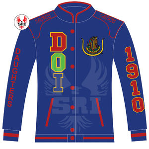 Chaqueta de Carreras Bordada para Mujer, Hijas de Isis, Masonic Regalia, Chaqueta de Carreras Personalizada Bordada para Mujer - Product Image 5