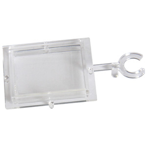 Clear Acrylic Robe Hook With Rectangular Panel 4 In X 6 In For Bathroom Use - Product Image 1
