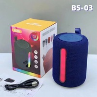 Haut-parleur sans fil BS-03, mini haut-parleur portable d'extérieur avec poignée, lecture de carte, basses profondes