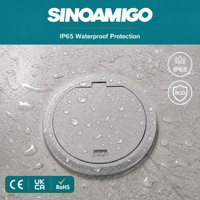 SINOAMIGO Prise de surface pour sol, boîtier électrique au sol, type UK