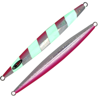 Nouveau couteau de pêche à la turlutte, au thon, en métal, solide, lumineux, 200g, 1 pièce