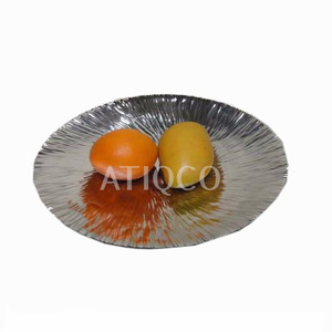Frutero y Plato Cuadrado de Aluminio Fundido a la Arena de Diseño Moderno, Técnica de Esmaltado Ecológico, Tazón para Fiestas - Product Image 4