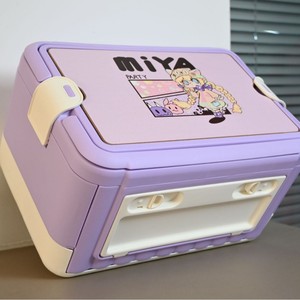 Cesta Plegable Portátil de Plástico <span class=keywords><strong>para</strong></span> Regalos, Cesta de Picnic <span class=keywords><strong>para</strong></span> Exteriores con Apertura Lateral, Caja de Almacenamiento <span class=keywords><strong>para</strong></span> Aperitivos y <span class=keywords><strong>Juguetes</strong></span> con Protección Contra el Polvo - Product Image 3