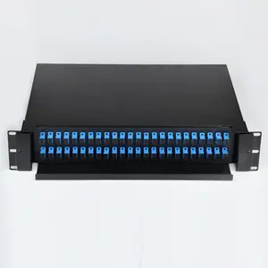 2U19インチスライディングタイプラックマウント光SC/UPCFOPP光ファイバー端子ボックス48ポート光ファイバーパッチパネル