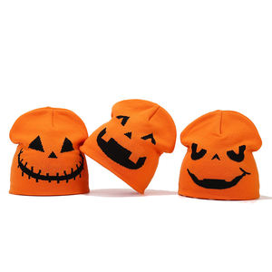 Nuevas gorras cálidas de invierno y otoño Gorras Halloween Día de todos los Santos Y2K Skullies Sombreros Calabaza Fantasma Camuflaje Punto Gorro de punto - Product Image 1