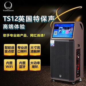 Enceinte KTV d'extérieur Trumbosound TS12 avec écran tactile, haute puissance, Bluetooth, batterie rechargeable, pour la danse carrée - Product Image 1