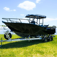 Nouveau bateau de pêche à moteur en aluminium à console centrale Profisher de 6 m (20 pieds) pour le divertissement, les loisirs et les croisières