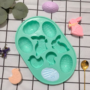 Moule en silicone 9 cavités pour Pâques, en forme <span class=keywords><strong>de</strong></span> lapin et d'œuf, pour <span class=keywords><strong>chocolat</strong></span>, gâteau, bonbons, bougies, savons, décoration <span class=keywords><strong>de</strong></span> fêtes, outils <span class=keywords><strong>de</strong></span> pâtisserie faits <span class=keywords><strong>maison</strong></span> - Product Image 5