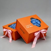 Kotak Hitam IS09001 untuk Anting Kalung Pernikahan Valentine, Kotak Kertas Perhiasan Hitam, Kotak Hadiah Bunga Sabun Mawar untuk Ulang Tahun