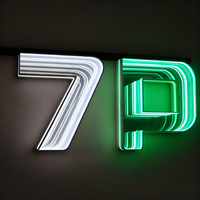 Lettres en relief 3D personnalisées avec miroir infini, éclairées par LED RGBIC, pour la décoration murale de boîtes de nuit, bars, événements, éclairage de scène