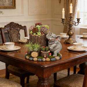 Vase en résine réaliste en forme de tronc d'éléphant - Ornements artistiques <span class=keywords><strong>porte</strong></span>-bonheur pour jardin extérieur, patio, véranda, maison - Product Image 3