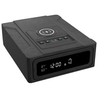 Coffre-fort intelligent en acier pour armes à feu avec empreinte digitale et mot de passe, recharge sans fil, connectivité Bluetooth, écran intégré, pour le rangement des armes