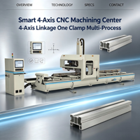 Centro de Mecanizado CNC de 4 Ejes con Cambiador Automático de Herramientas de 12 Estaciones para la Fabricación de Perfiles de Aluminio