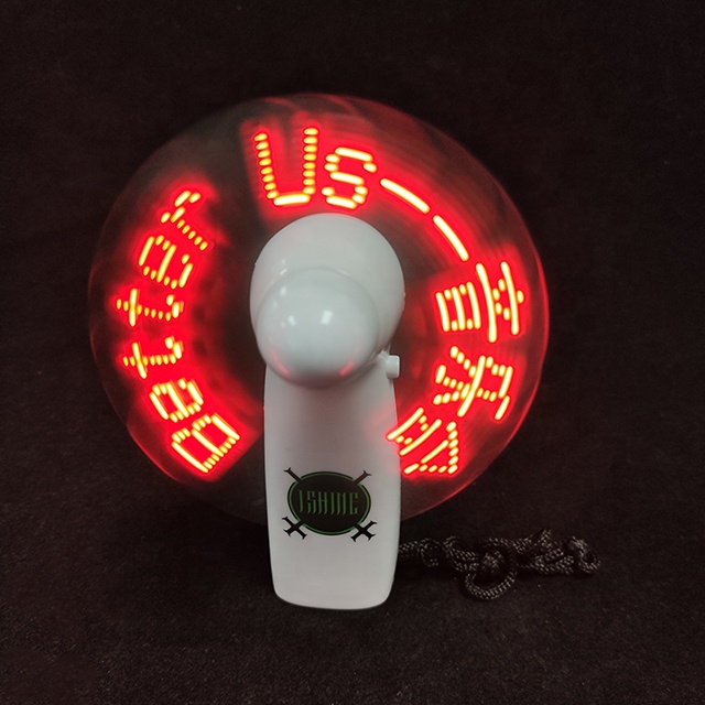 Оптовая продажа, ручной светодиодный мини-вентилятор на батарейках