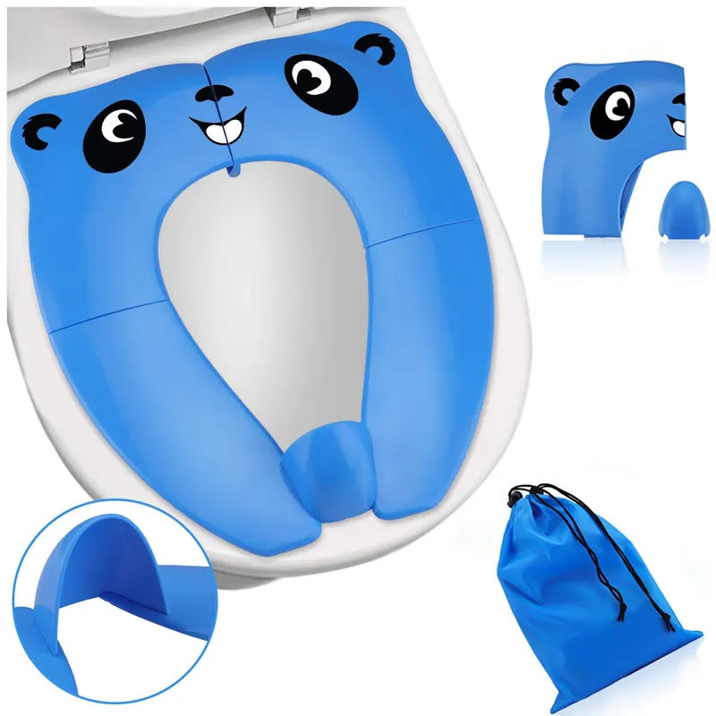 Portátil Folding Travel Potty Seat Non-Slip Training Toilet Cover para Meninos Meninas Bebê e Crianças Criança-Friendly